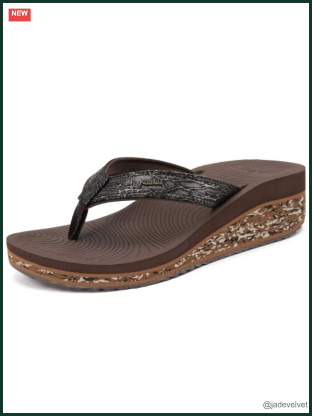 Women's Platform Flip Flops Arch Support Yoga Mat Sandal Orthopedic Cushion